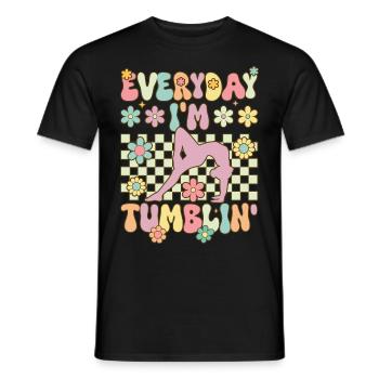 Groovy Cartwheel Gymnastique - T-shirt homme - noir - Devant - AI Model Male 178 light (178cm)