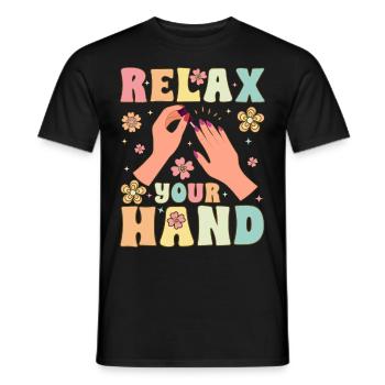 Groovy Nail Tech Nail Artist - Männer T-Shirt - Schwarz - Vorne - AI Model Male 178 light (178cm)