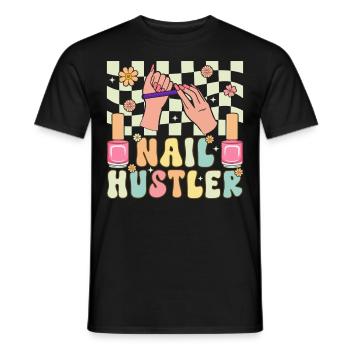 Groovy Nail Tech Nail Artist - Männer T-Shirt - Schwarz - Vorne - AI Model Male 178 light (178cm)