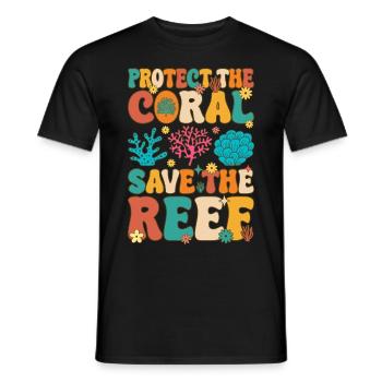 Récif corallien Aquarium de corail - T-shirt homme - noir - Devant - AI Model Male 178 light (178cm)