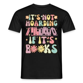 Groovy Book Reader - Men's T-Shirt - black - Front - AI Model Male 178 light (178cm)