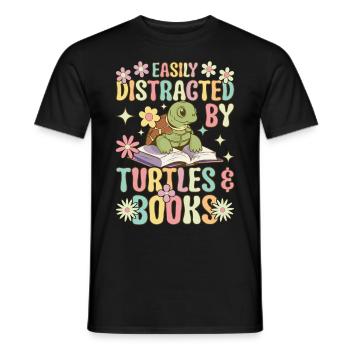Groovy Sea Turtle - Men's T-Shirt - black - Front - AI Model Male 178 light (178cm)