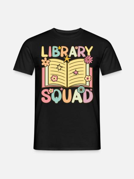 Groovy Book Reader Librarian - Men's T-Shirt - black