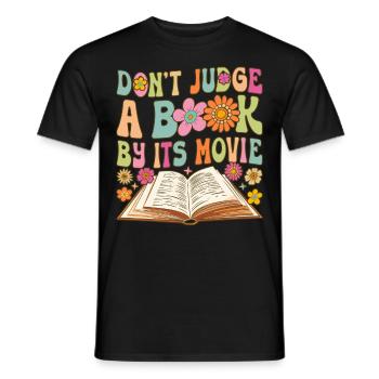 Read Groovy Book Reader - Men's T-Shirt - black - Front - AI Model Male 178 light (178cm)