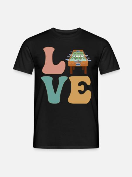 LOVE foosball table - Men's T-Shirt - black