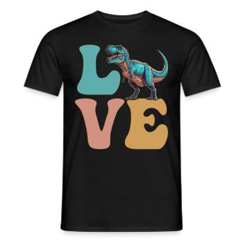 LOVE Trex Tyrannosaurus rex Dinosaure - T-shirt homme - noir - Devant - AI Model Male 178 light (178cm)