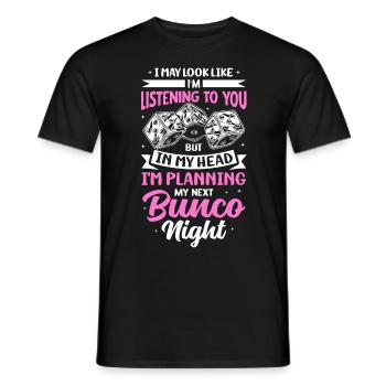 Planung Meiner Nächsten Bunco-nacht Spaß Design - Männer T-Shirt - Schwarz - Vorne - AI Model Male 178 light (178cm)