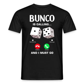 Bunco m’appelle et je dois aller au design - T-shirt homme - noir - Devant - AI Model Male 178 light (178cm)