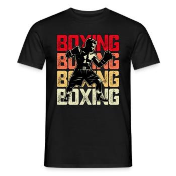 Boxen - Männer T-Shirt - Schwarz - Vorne - AI Model Male 178 light (178cm)