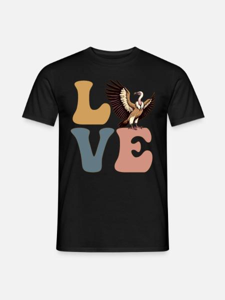 LOVE Vulture Birds - Men's T-Shirt - black