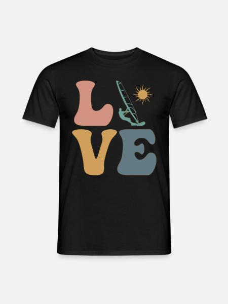 LOVE Windsurfer Windsurfing - Men's T-Shirt - black