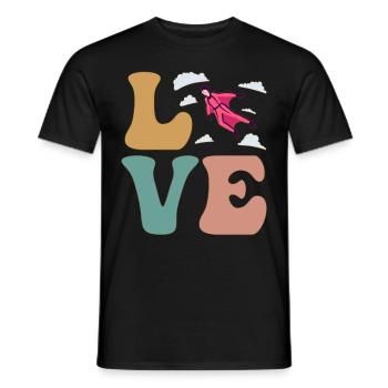 LOVE Wingsuit Flying Wingsuit Flyer Vol en parachute - T-shirt homme - noir - Devant - AI Model Male 178 light (178cm)