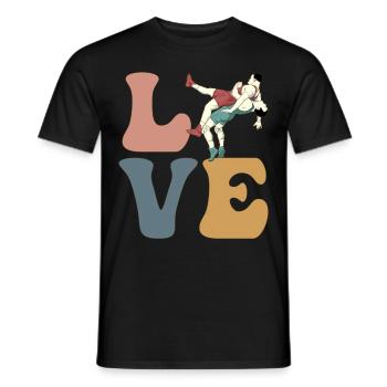 LOVE Wrestling Lutteur - T-shirt homme - noir - Devant - AI Model Male 178 light (178cm)