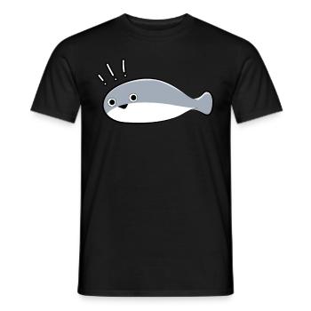 Sacambaspis Ancient Fish Meme Caution - Men's T-Shirt - black - Front - AI Model Male 178 light (178cm)