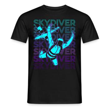 Parachutisme Parachutiste Parachute R - T-shirt homme - noir - Devant - AI Model Male 178 light (178cm)
