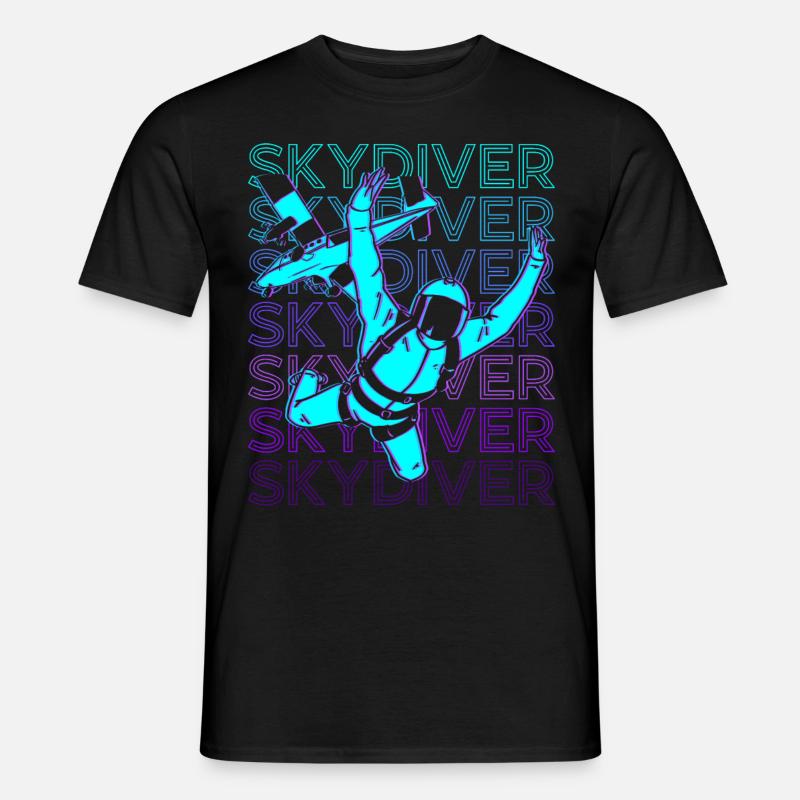 Spadochron spadochronowy R - T-shirt męski - czarny