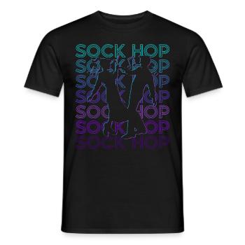 Sock Hop Tanz 50s Retro - Männer T-Shirt - Schwarz - Vorne - AI Model Male 178 light (178cm)