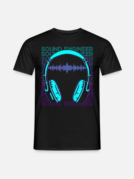 Toningenieur Audio Tontechniker Retro - Männer T-Shirt - Schwarz