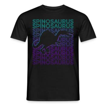 Spinosaurus Dinosaur Retro - Men's T-Shirt - black - Front - AI Model Male 178 light (178cm)