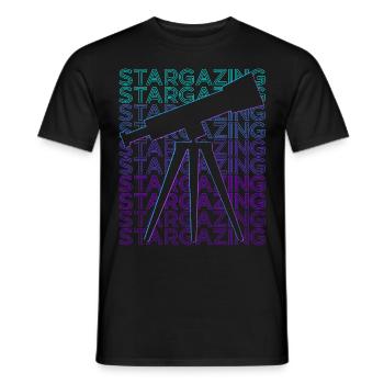 Sterndeutung Sterngucker Astronomie Sternbild Retr - Männer T-Shirt - Schwarz - Vorne - AI Model Male 178 light (178cm)