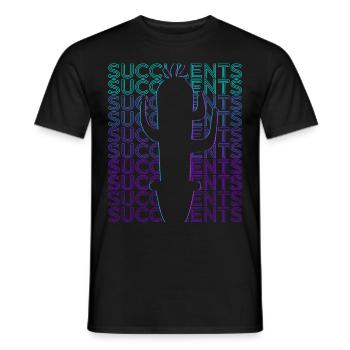 Sukkulente Kaktus Pflanze Liebhaber Retro - Männer T-Shirt - Schwarz - Vorne - AI Model Male 178 light (178cm)