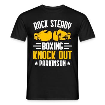 Rock Steady Boxing Knock Out Parkinson - T-shirt homme - noir - Devant - AI Model Male 178 light (178cm)