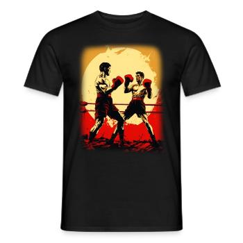 Boxen - Männer T-Shirt - Schwarz - Vorne - AI Model Male 178 light (178cm)