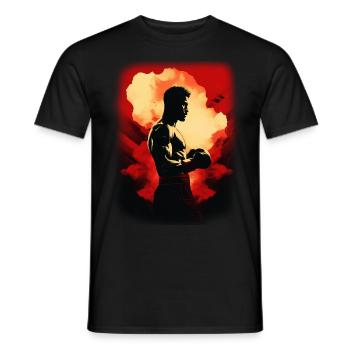 Boxing - Men's T-Shirt - black - Front - AI Model Male 178 light (178cm)