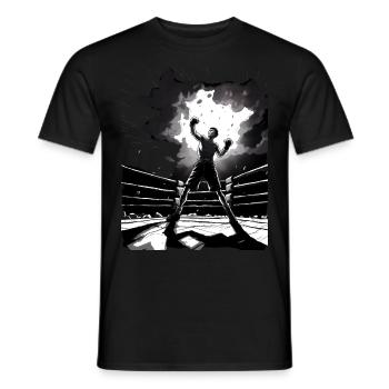 Boxing - Men's T-Shirt - black - Front - AI Model Male 178 light (178cm)