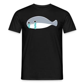 Sacambaspis Ancient Fish Meme Sad - Men's T-Shirt - black - Front - AI Model Male 178 light (178cm)
