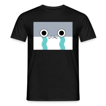 Sacambaspis Ancient Fish Meme Sad - Men's T-Shirt - black - Front - AI Model Male 178 light (178cm)