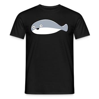 Sacambaspi's Ancient Fish Meme Surprised - Men's T-Shirt - black - Front - AI Model Male 178 light (178cm)