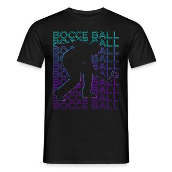 Boccia-Spieler Retro - Männer T-Shirt - Schwarz - Vorne - AI Model Male 178 light (178cm)