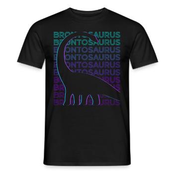 Brontosaurus Dinosaurier Retro - Männer T-Shirt - Schwarz - Vorne - AI Model Male 178 light (178cm)