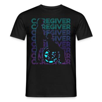 Aide-soignante Infirmière Aide-soignante Aide-soignante - T-shirt homme - noir - Devant - AI Model Male 178 light (178cm)