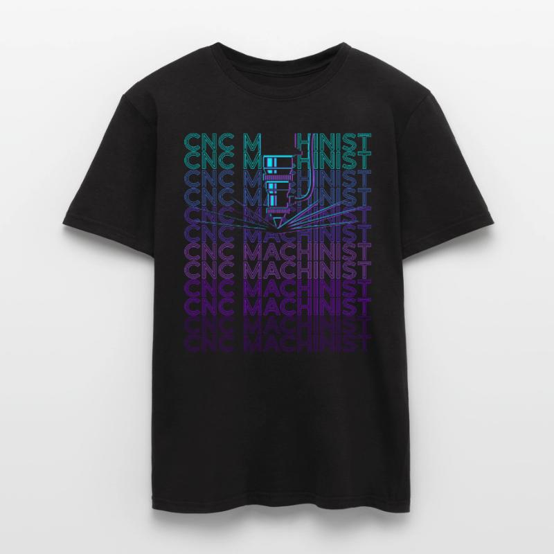 CNC Processor Machine Operator Retro Men's T-Shirt