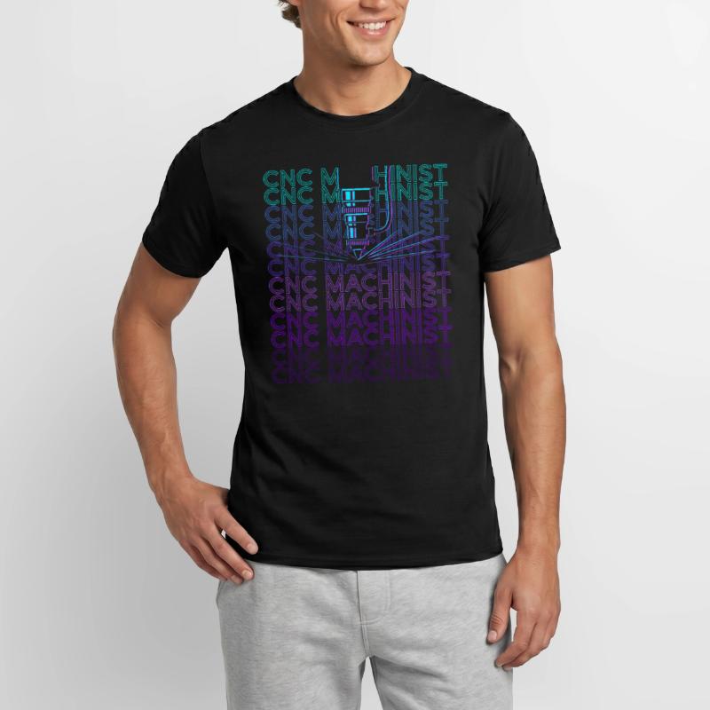 CNC Processor Machine Operator Retro Men's T-Shirt