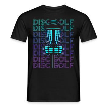 Disc Golf Disc Golfing Disc Golfer Retro - Men's T-Shirt - black - Front - AI Model Male 178 light (178cm)