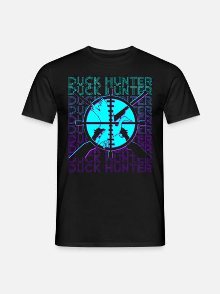Duck Hunter Duck Hunting Retro - Men's T-Shirt - black