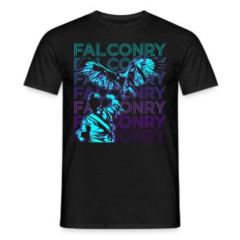 Falknerei Falkner Hawking Hawker Retro - Männer T-Shirt - Schwarz - Vorne - AI Model Male 178 light (178cm)