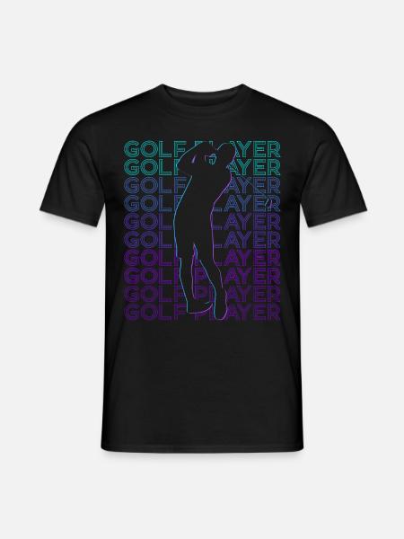 Golfer Golfer Golfing Retro - Men's T-Shirt - black