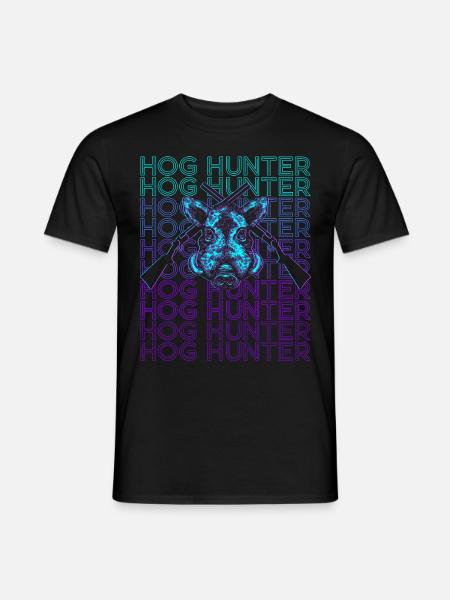 Hog Hunt Hog Hunter Rétro - T-shirt homme - noir