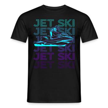 Jet Ski Jet Ski Ride Jet Ski Retro - T-shirt homme - noir - Devant - AI Model Male 178 light (178cm)