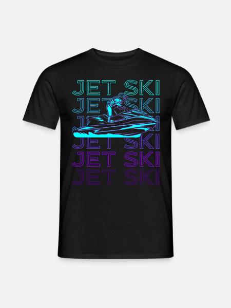 Jetski Jetski fahren Jetski Retro - Männer T-Shirt - Schwarz