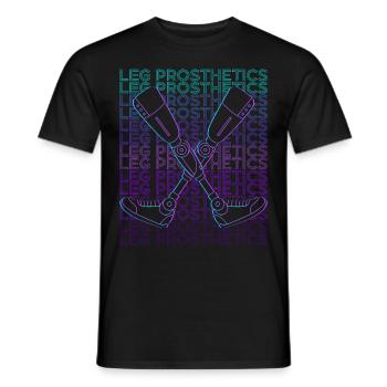 Beinprothesen Amputierte Amputation Retro - Männer T-Shirt - Schwarz - Vorne - AI Model Male 178 light (178cm)
