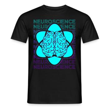 Neuroscience, Neurology, Neurologist, Retro - Men's T-Shirt - black - Front - AI Model Male 178 light (178cm)