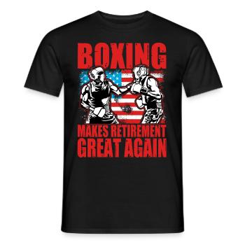 Boxen macht den Ruhestand wieder großartig - Männer T-Shirt - Schwarz - Vorne - AI Model Male 178 light (178cm)