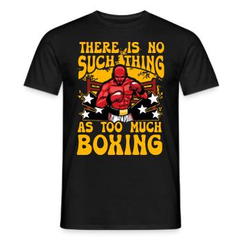Zu viel Boxen gibt es nicht - Männer T-Shirt - Schwarz - Vorne - AI Model Male 178 light (178cm)