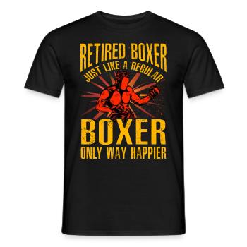 Boxer im Ruhestand - Männer T-Shirt - Schwarz - Vorne - AI Model Male 178 light (178cm)