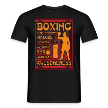 Citation amusante de boxe - T-shirt homme - noir - Devant - AI Model Male 178 light (178cm)
